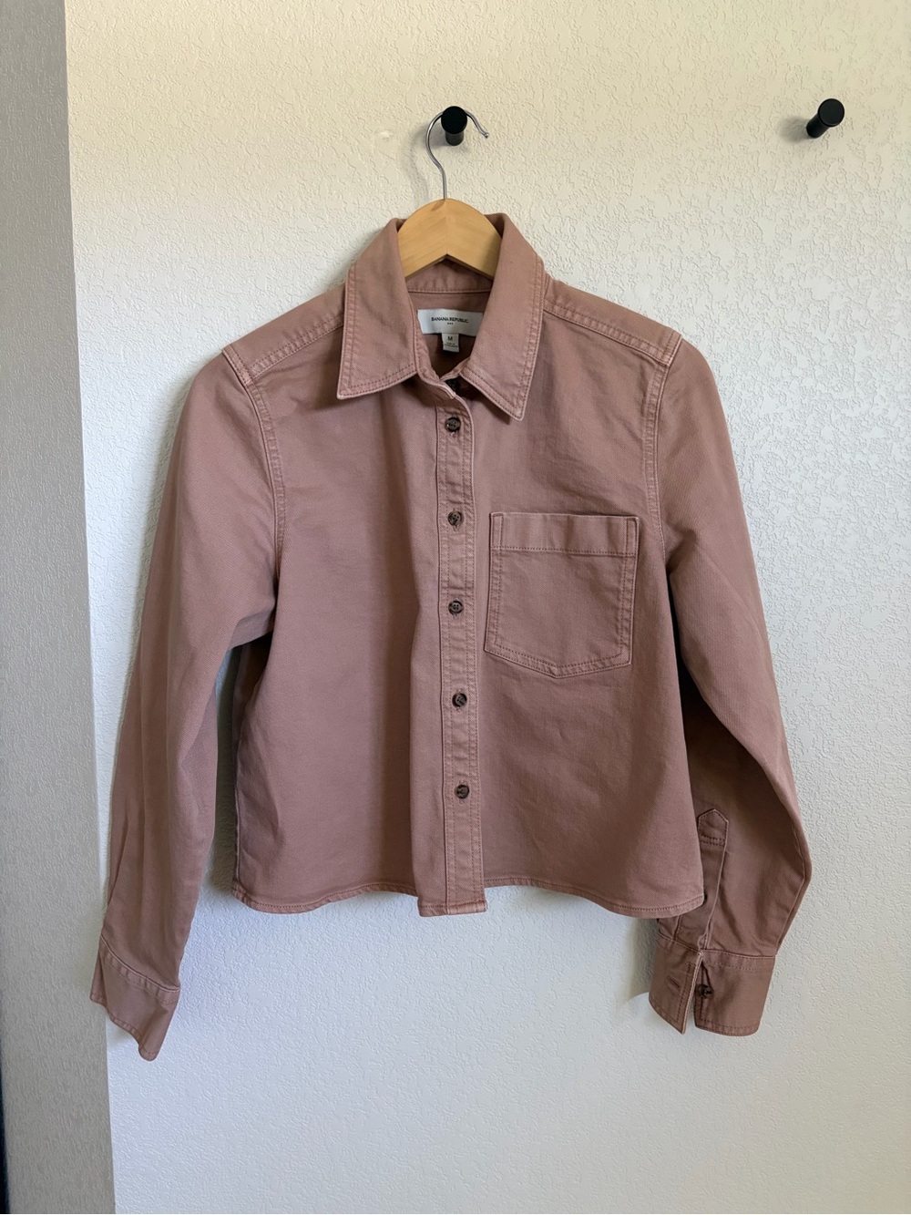 Banana Republic Boxy Crop Denim Shirt Jacket Medium
